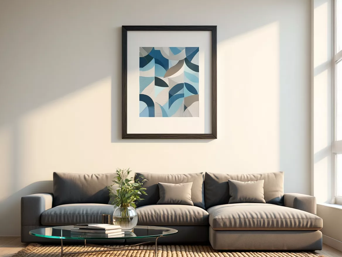 Afgewerkte poster in lijst