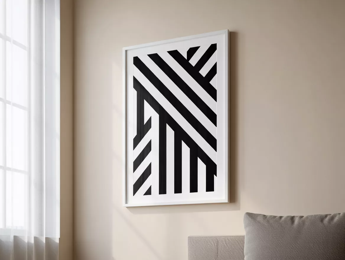 Minimalistische zwart-wit poster