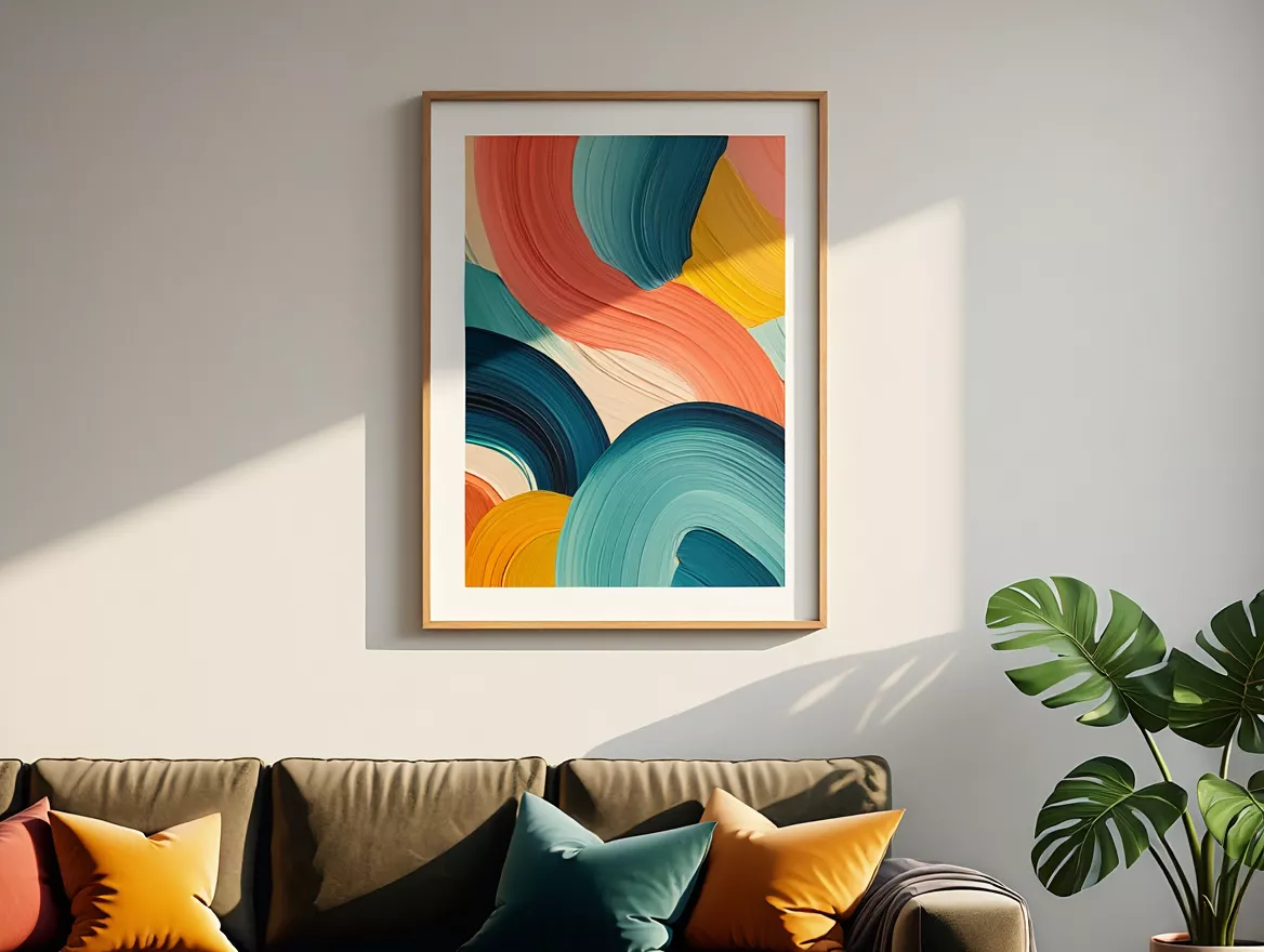 Kleurrijke abstracte print